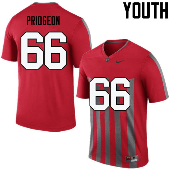Ohio State Buckeyes #66 Malcolm Pridgeon Youth Embroidery Jersey Throwback OSU89725
